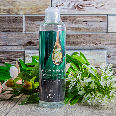 ECO BRANCH Тонер для лица с алое вера ALOE VERA Hypoallergenic Skin Toner 250ml